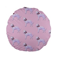 Dogs Pets Anima Animal Cute Standard 15  Premium Round Cushions