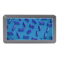 Cow Illustration Blue Memory Card Reader (mini)