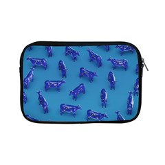 Cow Illustration Blue Apple Ipad Mini Zipper Cases