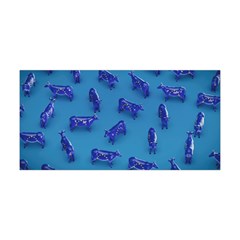 Cow Illustration Blue Yoga Headband