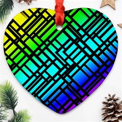 Background Texture Colour Heart Ornament (two Sides)