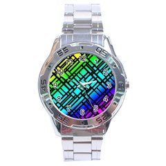 Background Texture Colour Stainless Steel Analogue Watch