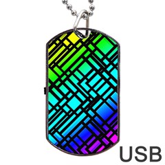 Background Texture Colour Dog Tag Usb Flash (one Side)