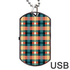 Texture Red Dog Tag Usb Flash (one Side)