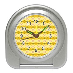 Pattern Pink Yellow Travel Alarm Clock