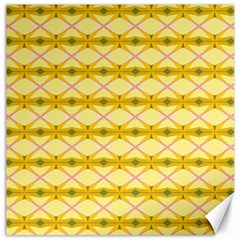 Pattern Pink Yellow Canvas 12  X 12 