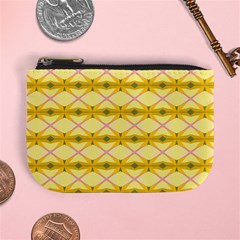 Pattern Pink Yellow Mini Coin Purse