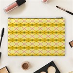 Pattern Pink Yellow Cosmetic Bag (Large) Back