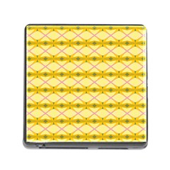 Pattern Pink Yellow Memory Card Reader (square 5 Slot)