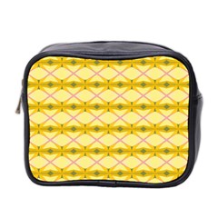 Pattern Pink Yellow Mini Toiletries Bag (two Sides)