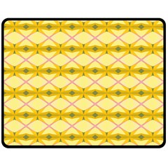 Pattern Pink Yellow Fleece Blanket (medium) 