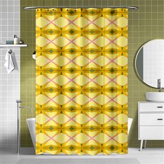 Pattern Pink Yellow Shower Curtain 48  X 72  (small) 