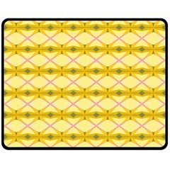 Pattern Pink Yellow Double Sided Fleece Blanket (medium) 