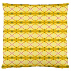 Pattern Pink Yellow Large Flano Cushion Case (one Side)