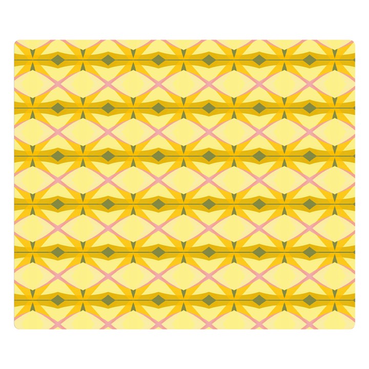 Pattern Pink Yellow Double Sided Flano Blanket (Small) 