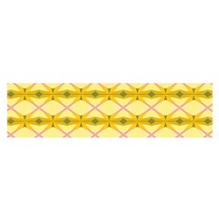 Pattern Pink Yellow Satin Scarf (oblong)