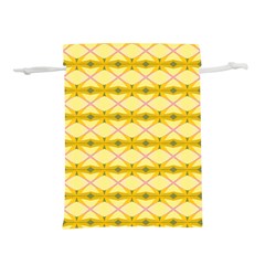 Pattern Pink Yellow Lightweight Drawstring Pouch (l)