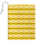 Pattern Pink Yellow Drawstring Pouch (4XL) Back