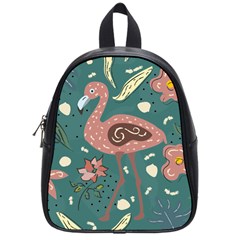 Cute Flamingo School Bag (small) by trulycreative