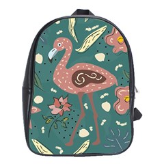 Cute Flamingo School Bag (xl) by trulycreative