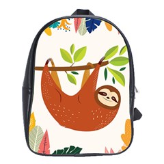 Funny Sloth School Bag (large)