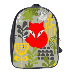 Cute Fox School Bag (xl) by trulycreative