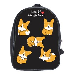 Life Of Welsh Corgi Dog School Bag (xl)