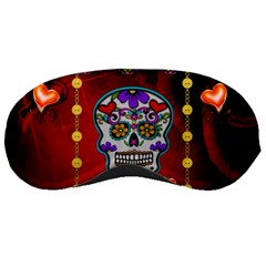 Awesome Sugar Skull With Hearts Sleeping Mask by FantasyWorld7