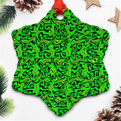 Ab 64 3 Snowflake Ornament (two Sides) by ArtworkByPatrick