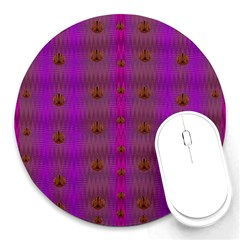 Peace Is Cool Again And Decorative Round Mousepads by pepitasart