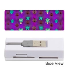 Peace Is Cool Again And Decorative Flowers Memory Card Reader (stick) by pepitasart