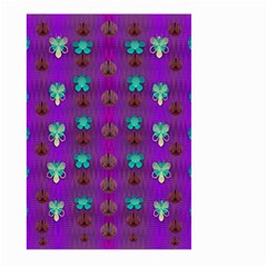 Peace Is Cool Again And Decorative Flowers Large Garden Flag (two Sides) by pepitasart