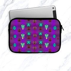 Peace Is Cool Again And Decorative Flowers Apple Ipad Mini Zipper Cases by pepitasart