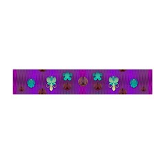 Peace Is Cool Again And Decorative Flowers Flano Scarf (mini) by pepitasart