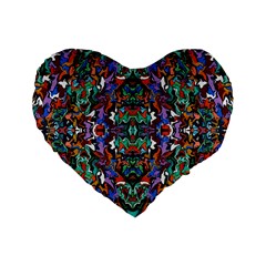 Ab 65 1 Standard 16  Premium Flano Heart Shape Cushions by ArtworkByPatrick