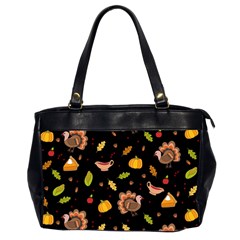 Thanksgiving Turkey Pattern Oversize Office Handbag (2 Sides)