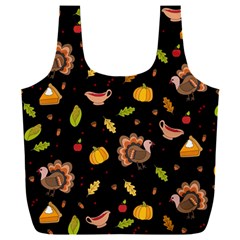 Thanksgiving Turkey Pattern Full Print Recycle Bag (xxxl) by Valentinaart