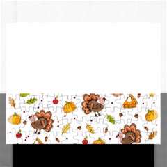 Thanksgiving Turkey Pattern Rectangular Jigsaw Puzzl by Valentinaart