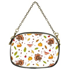 Thanksgiving Turkey Pattern Chain Purse (one Side) by Valentinaart