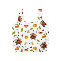 Thanksgiving Turkey Pattern Full Print Recycle Bag (s) by Valentinaart