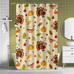 Thanksgiving Turkey Pattern Shower Curtain 48  X 72  (small)  by Valentinaart