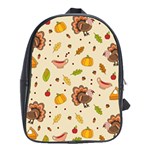 Thanksgiving Turkey pattern School Bag (XL) Front