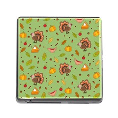 Thanksgiving Turkey Pattern Memory Card Reader (square 5 Slot) by Valentinaart