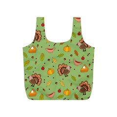 Thanksgiving Turkey Pattern Full Print Recycle Bag (s) by Valentinaart