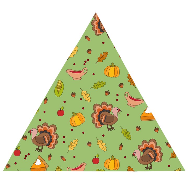 Thanksgiving Turkey pattern Wooden Puzzle Triangle