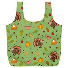 Thanksgiving Turkey Pattern Full Print Recycle Bag (xxxl) by Valentinaart