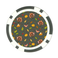 Thanksgiving Turkey Pattern Poker Chip Card Guard (10 Pack) by Valentinaart