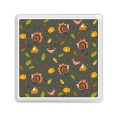 Thanksgiving Turkey Pattern Memory Card Reader (square) by Valentinaart