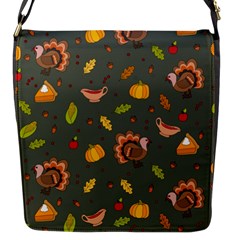 Thanksgiving Turkey Pattern Flap Closure Messenger Bag (s) by Valentinaart