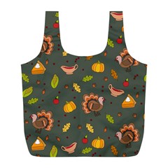 Thanksgiving Turkey Pattern Full Print Recycle Bag (l) by Valentinaart